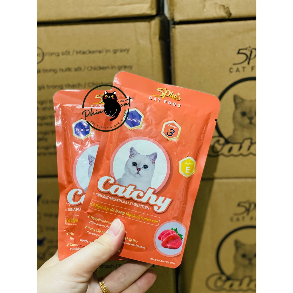 Pate 5PLUS CATCHY dành cho mèo (nhiều vị) - Gói 70gr | phinthecat
