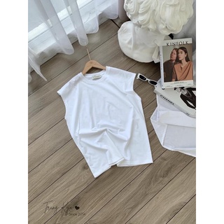 Áo cổ tròn tay hến 3 màu cho nữ