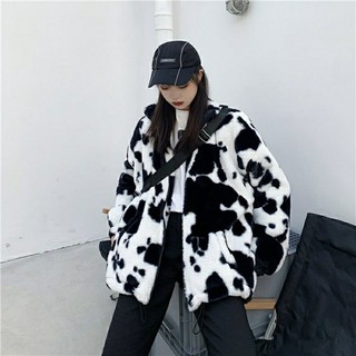 (Order - có clip - ảnh thật) Áo khoác lông bò sữa  thời trang hàng cao cấp lông mịn