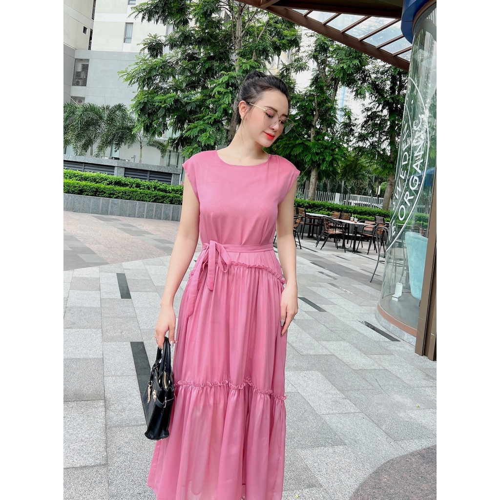 ĐẦM MAXI OVERSIZE NHÚN TẦNG – M03