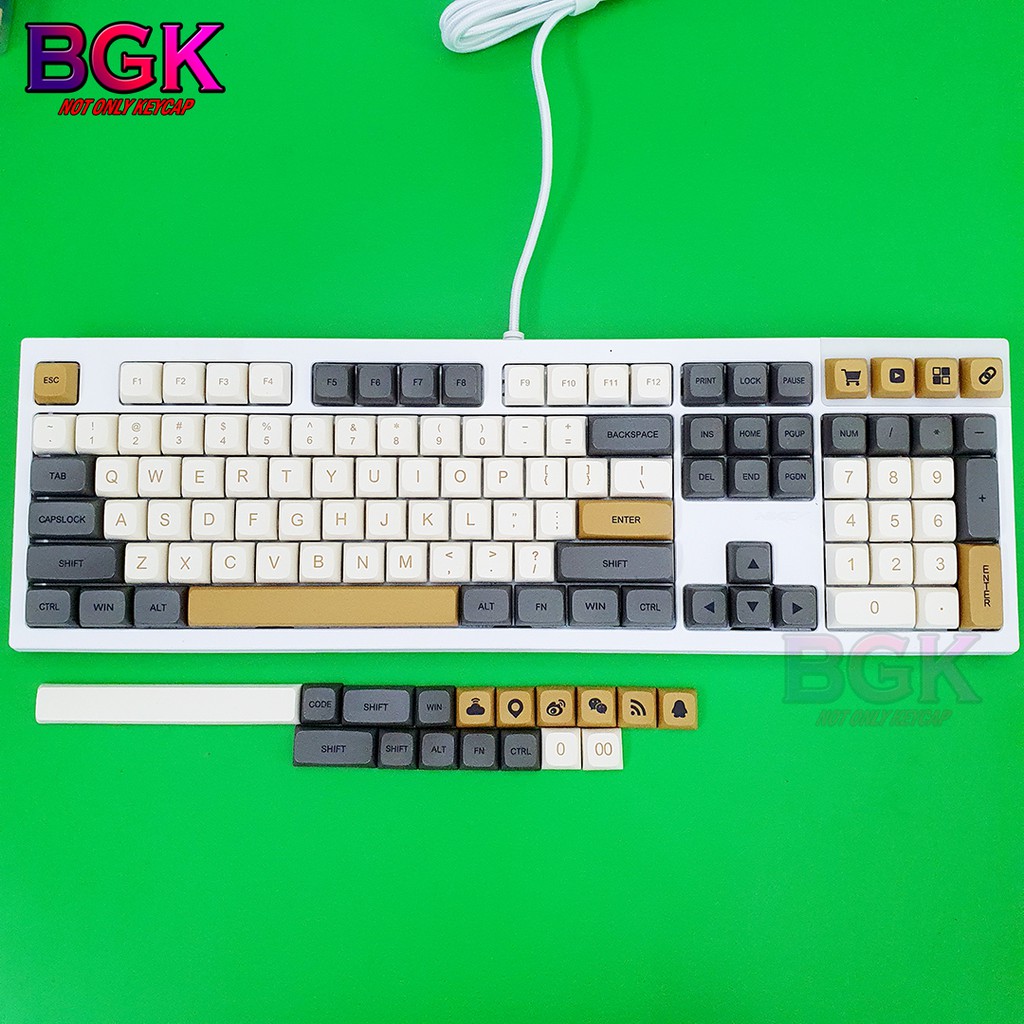 Bộ Keycap XDA SHIMMER 125 Nút Cực Đẹp Chất Liệu PBT In Dye Sub Cân Nhiều Layout