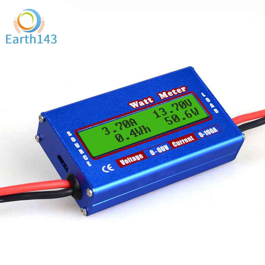 Watt Kế Phân Tích Công Suất Pin Cân Bằng Trái Đất DC 60V 100A (Màu Xanh Dương)