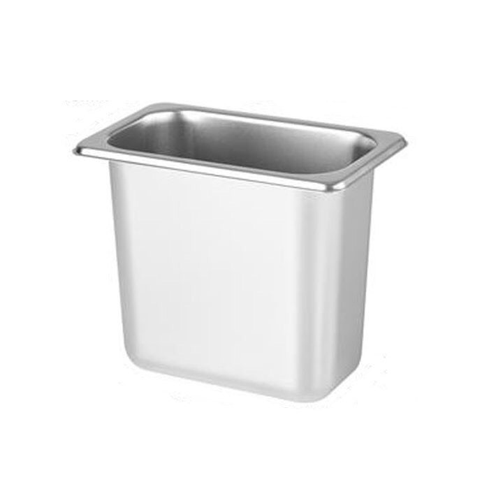 Khay inox GN 1/9, khay inox 304 đựng thực phẩm, thạch topping bán trà sữa size 1/9