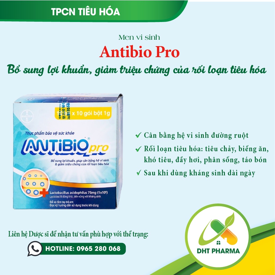 Men vi sinh AnTiBiO Pro Han Wha hỗ trợ bổ sung lợi khuẩn, cân bằng hệ vi sinh