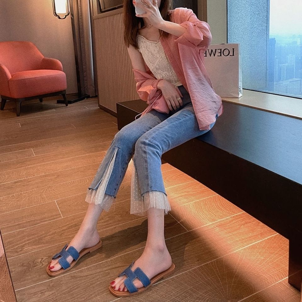 Quần Jeans dài ống loe thời trang dành cho nữ