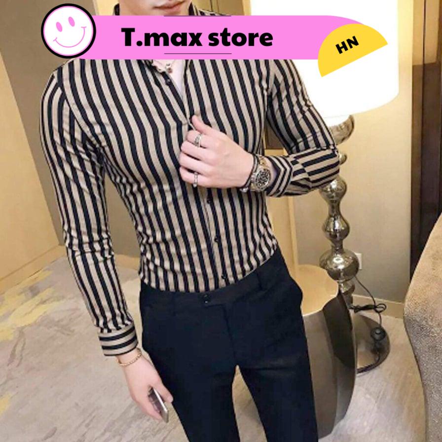 Áo Sơ Mi Kẻ 💖FREESHIP💖 Áo Sơ mi Công Sở họa tiết - Chất liệu lụa cotton cao cấp, chất vải mềm mịn, dáng slimfit trẻ đẹp