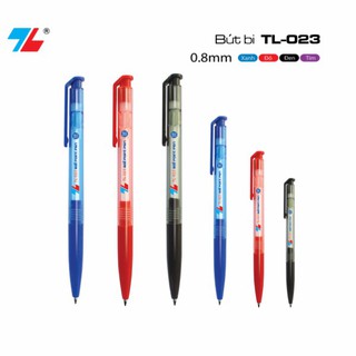 Combo 1 Hộp 20 Bút Bi Thiên Long TL-023 Chính Hãng Ngòi 0.8mm Viết Êm Mực Đều