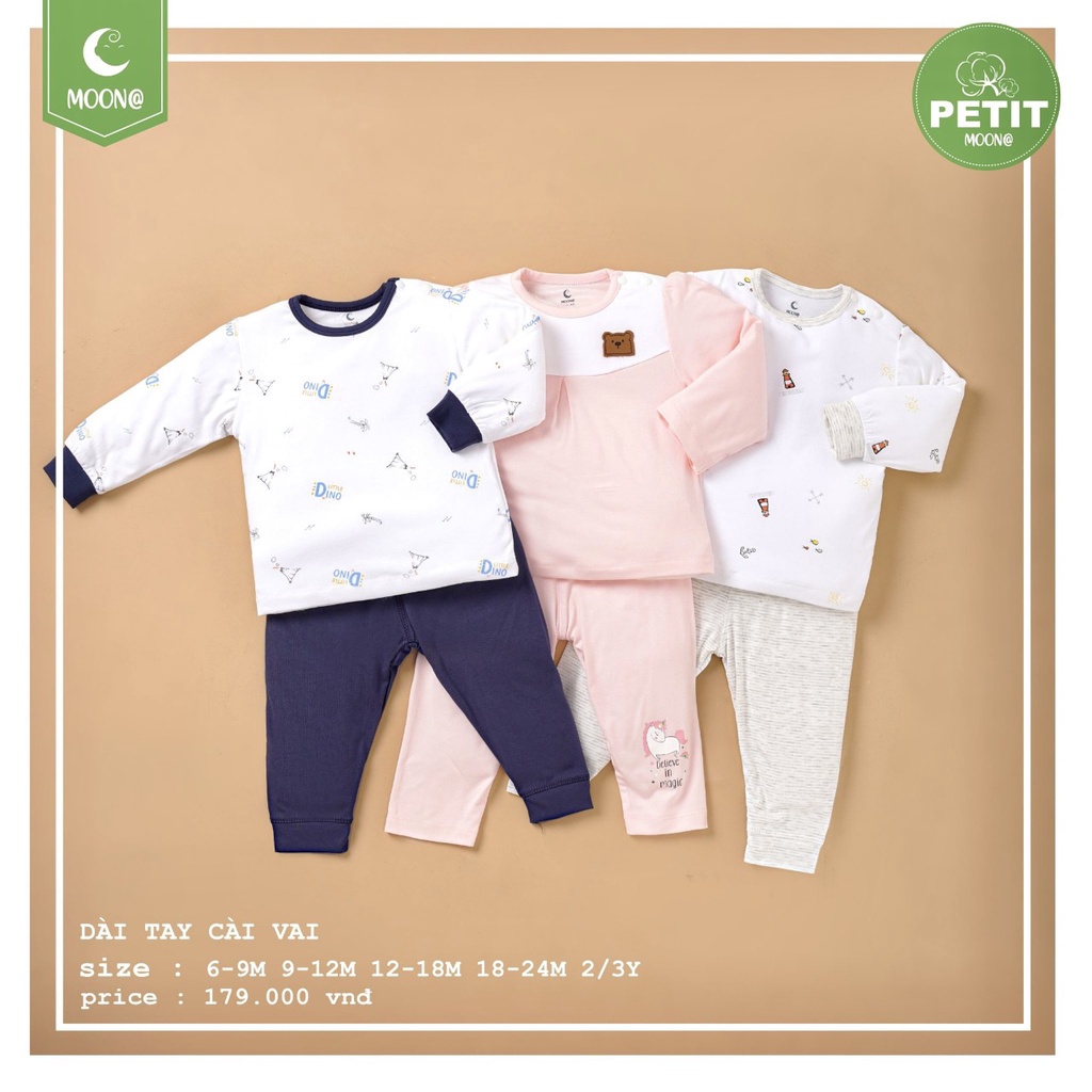 Bộ dài tay họa tiết petit cho bé MOON