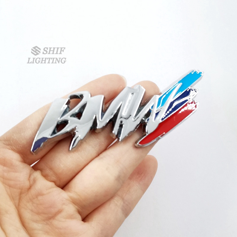Nhãn dán họa tiết BMW bằng kim loại trang trí mặt sau xe hơi BMW