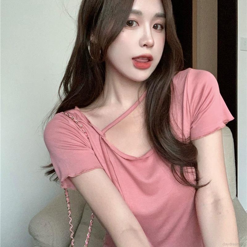 Áo Croptop Tay Ngắn Thiết Kế Độc Đáo Thời Trang Mùa Hè Cho Phái Nữ