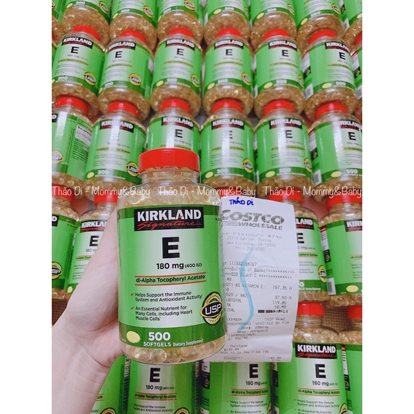 Vitamin E Kirkland 400iu - Vitamin E 500 viên Kirkland