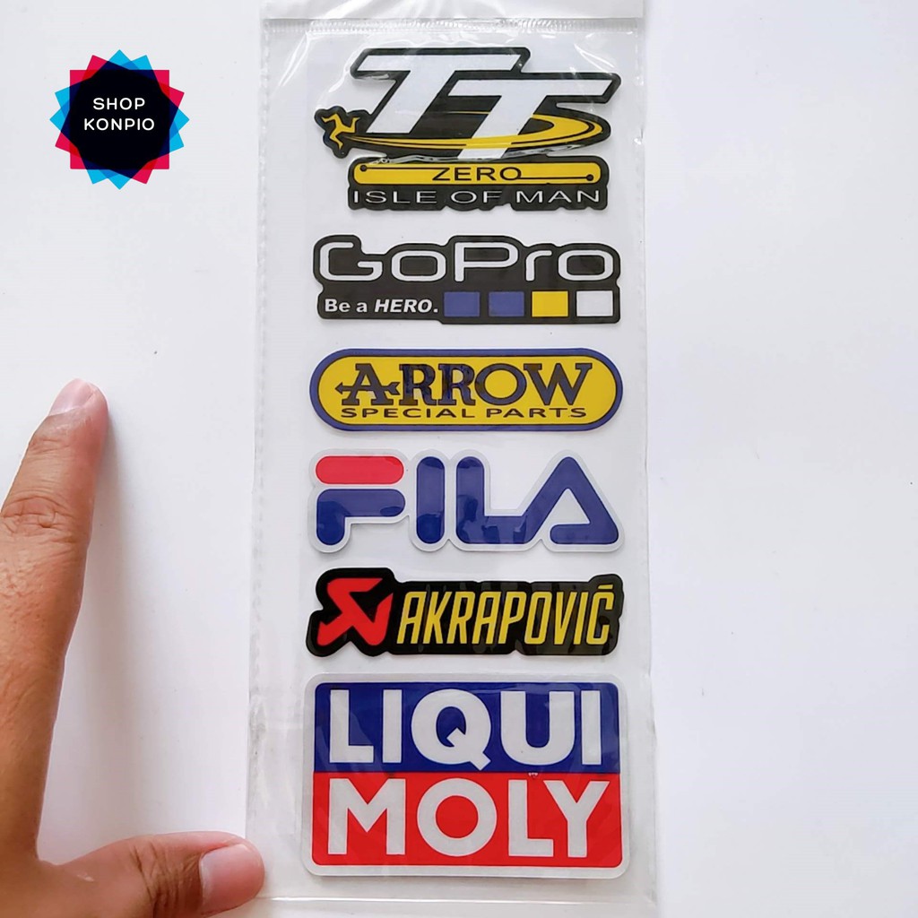 Bộ Tem Sticker Phản Quang ARROW LIQUI Cao Cấp Dán Xe Máy, Ô Tô, Mũ Bảo Hiểm, Chống Thấm Nước, Chống Bay Màu