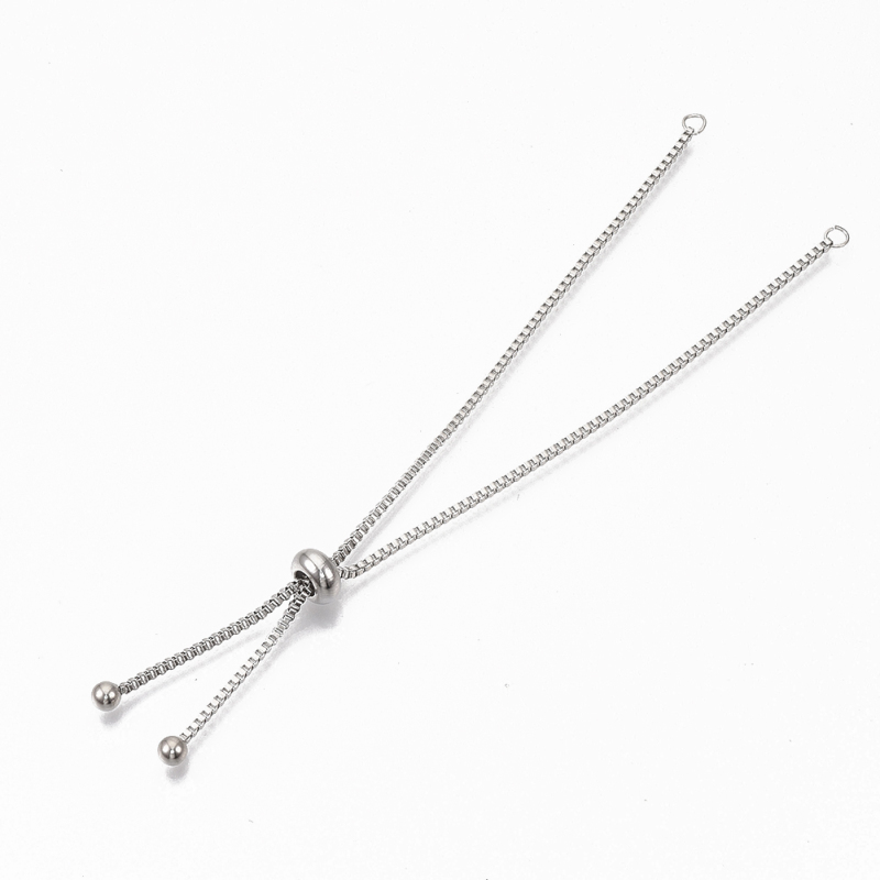 1/ 2 Phụ kiện trượt BENECREAT bằng thép không gỉ 304 có thể điều chỉnh làm vòng tay trang sức
