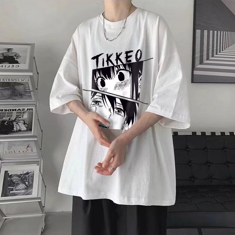 Áo Thun Tay Ngắn Dáng Rộng In Chữ Thời Trang Mùa Hè Cho Nam Size M-8XL