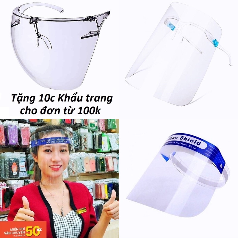 Sỉ lẻ mũ chống dịch, miếng kính chống giọt bắn