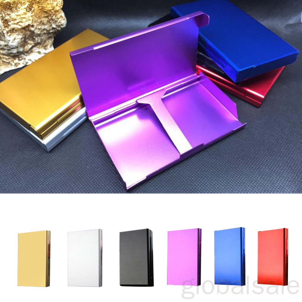Hộp đựng thuốc lá bằng hợp kim nhôm cứng nắp lật siêu mỏng tiện lợi