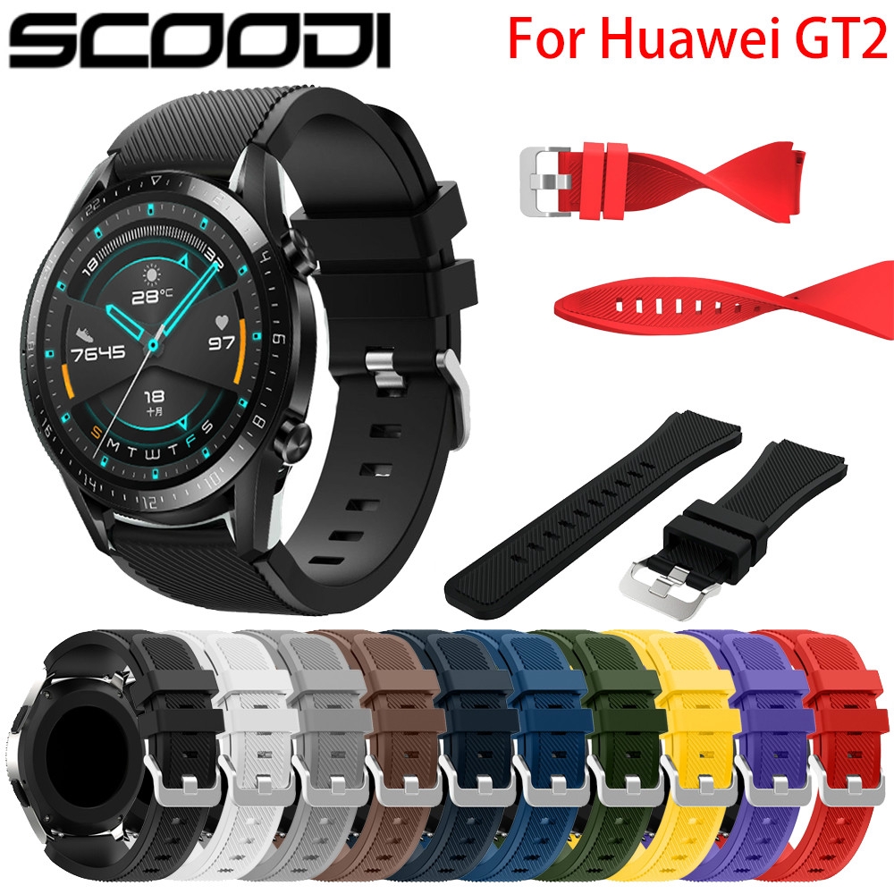 Dây Đeo Thay Thế Bằng Silicone Nhiều Màu Cho Đồng Hồ Thông Minh Huawei Gt2 46mm Watch Gt 2 Gt2