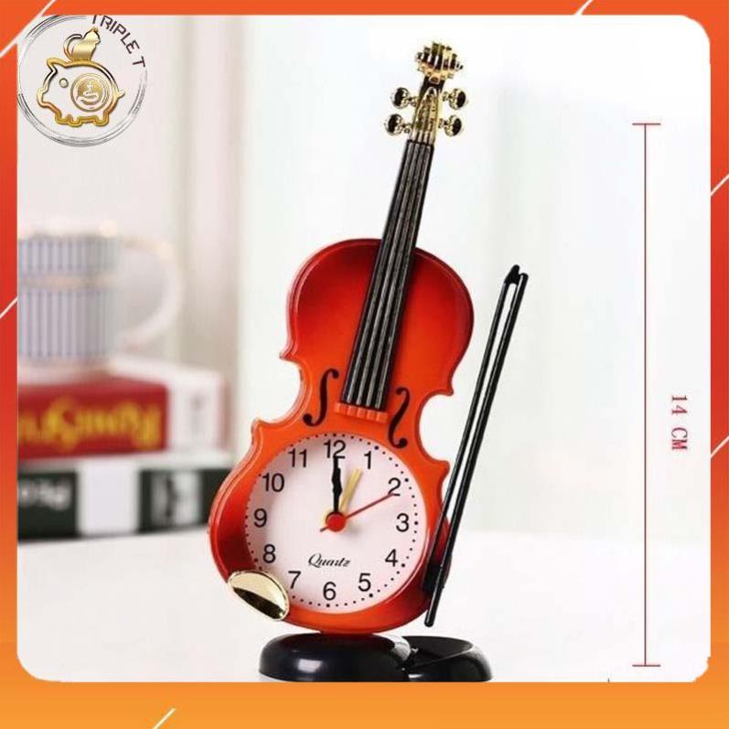 ⚡[HÀNG HOT]⚡Đồng Hồ Báo Thức Hình đàn violon, Đồng hồ để bàn, Đồ lưu niệm độc lạ, Quà tặng ý nghĩa CAO CẤP sản phẩm hot