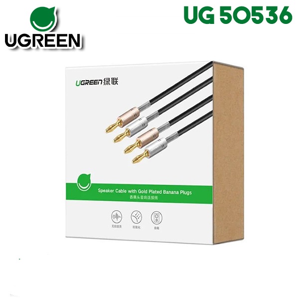 Dây Audio Jack Bắp Chuối 1M Ugreen 50536 - Hãng chính hãng