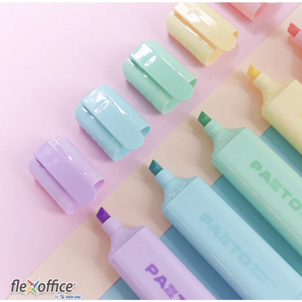 Bút Dạ Quang PAZTO Pastel FlexOffice FO-HL009