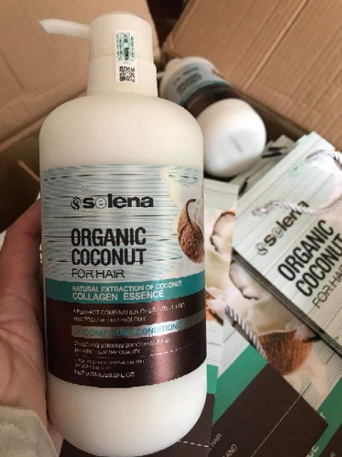 Dầu gội xả Organic Coconut tinh chất sữa Dừa tươi nuôi dưỡng cấu trúc tóc
