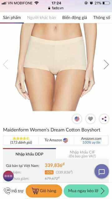 Quần Lót Đùi Nữ Siêu Mềm Mát, Không Bai, Không Hằn