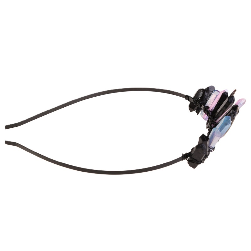 Flgo Băng Đô Cài Tóc Hình Mặt Trăng Pha Lê Nhiều Màu Phong Cách Vintage Cho Cô Dâu