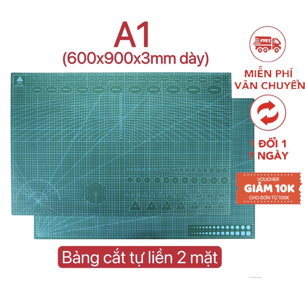 Chuyên sỉ Bảng kê cắt tự liền A1 DIY Cutting Mat thủ công kê vải tấm cao su dẻo bảo vệ mặt bàn