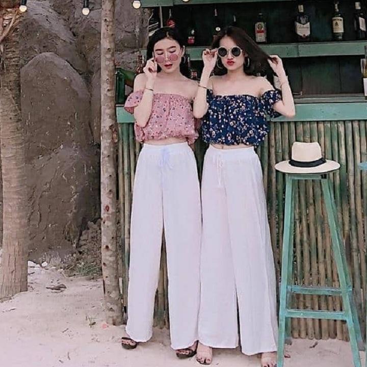 QUẦN ỐNG RỘNG THỜI TRANG NỮ, CHẤT LIỆU VẢI ĐŨI, DÀY DẶN, THOÁNG MÁT, NHIỀU MÀU,TỪ 40-60KG
