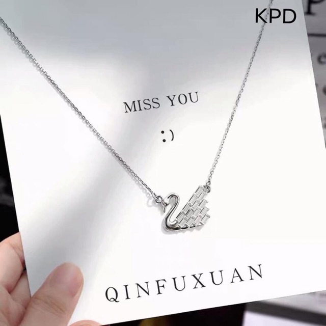 DÂY CHUYỀN MẶT THIÊN NGA ĐÁ TRẮNG CAO CẤP - DÂY CHUYỀN BẠC Ý S925