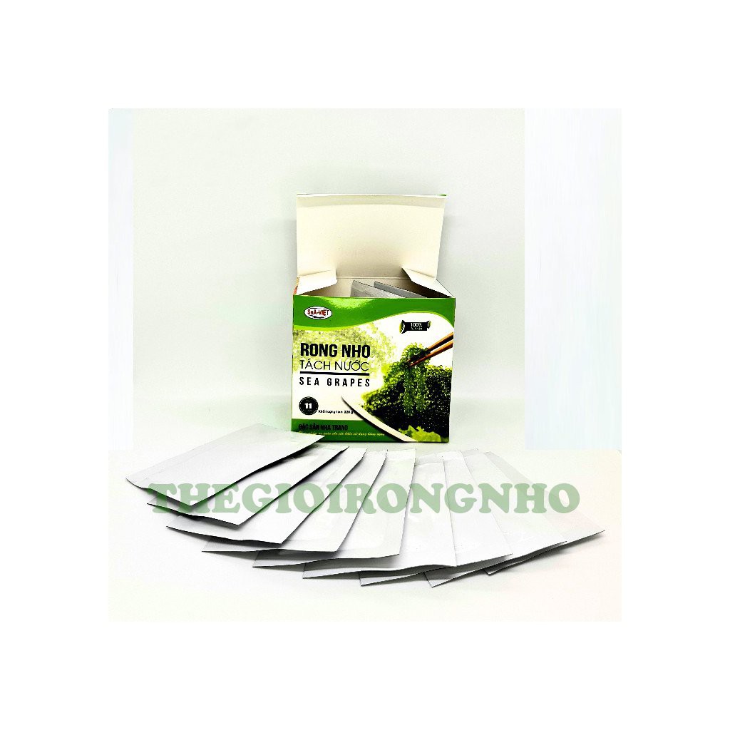 Rong nho tách nước Sea Việt hộp 220g 11 ngâm nở ra rong nho tươi ăn cực giòn ngon thanh mát | BigBuy360 - bigbuy360.vn