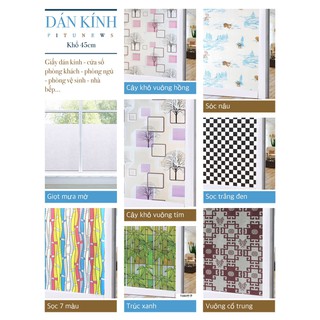 DECAL 1M DÁN KÍNH ( KHỔ 45CM ) - NHIỀU MẪU DK003