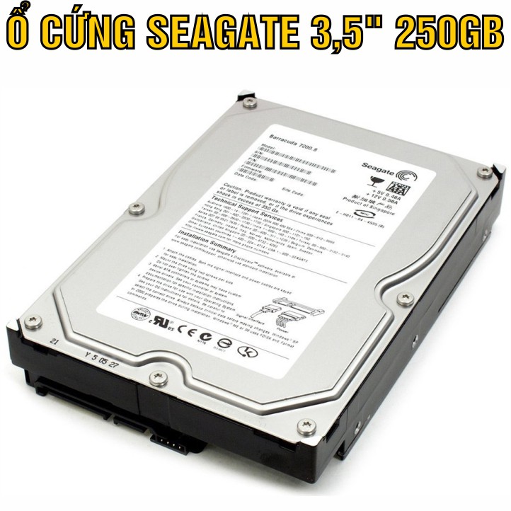 HDD 3.5” Seagate 250GB – Ổ cứng PC chính hãng – Mới 99% – Bảo hành 12 tháng – Tháo từ máy đồng bộ nhập khẩu