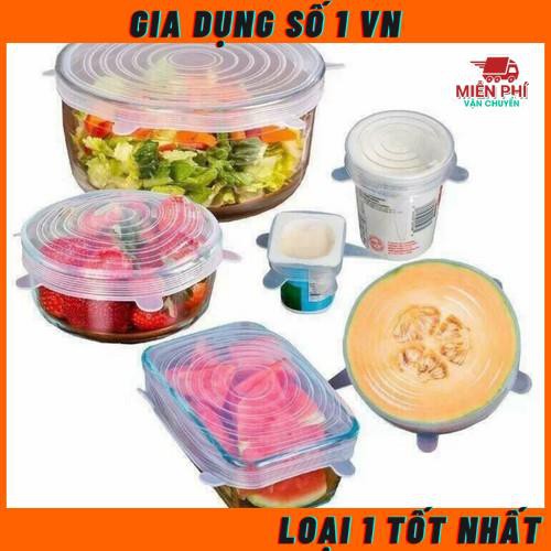 Nắp đậy thực phẩm [Hàng loại 1-Giá tốt nhất] Bộ nắp đậy thực phẩm silicon tiện lợi | BigBuy360 - bigbuy360.vn