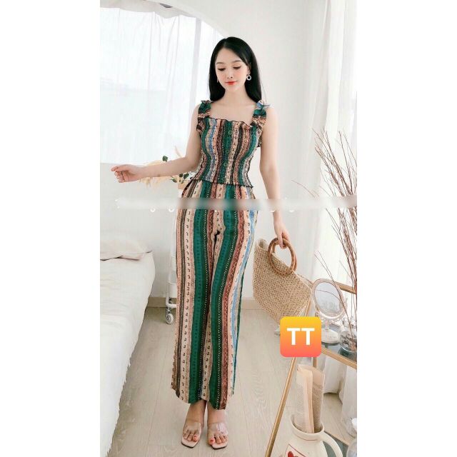 Set bộ thổ cẩm áo nhúng thun hàng chuẩn xịn sò cực xinh nha các nang