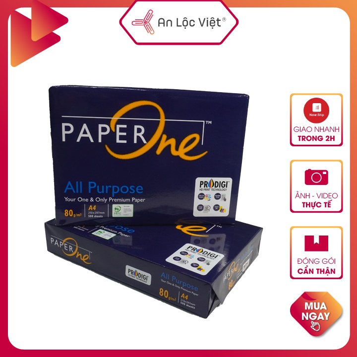 Giấy A4 PaperOne 70 gsm - 80gsm 500 tờ (1 ream)