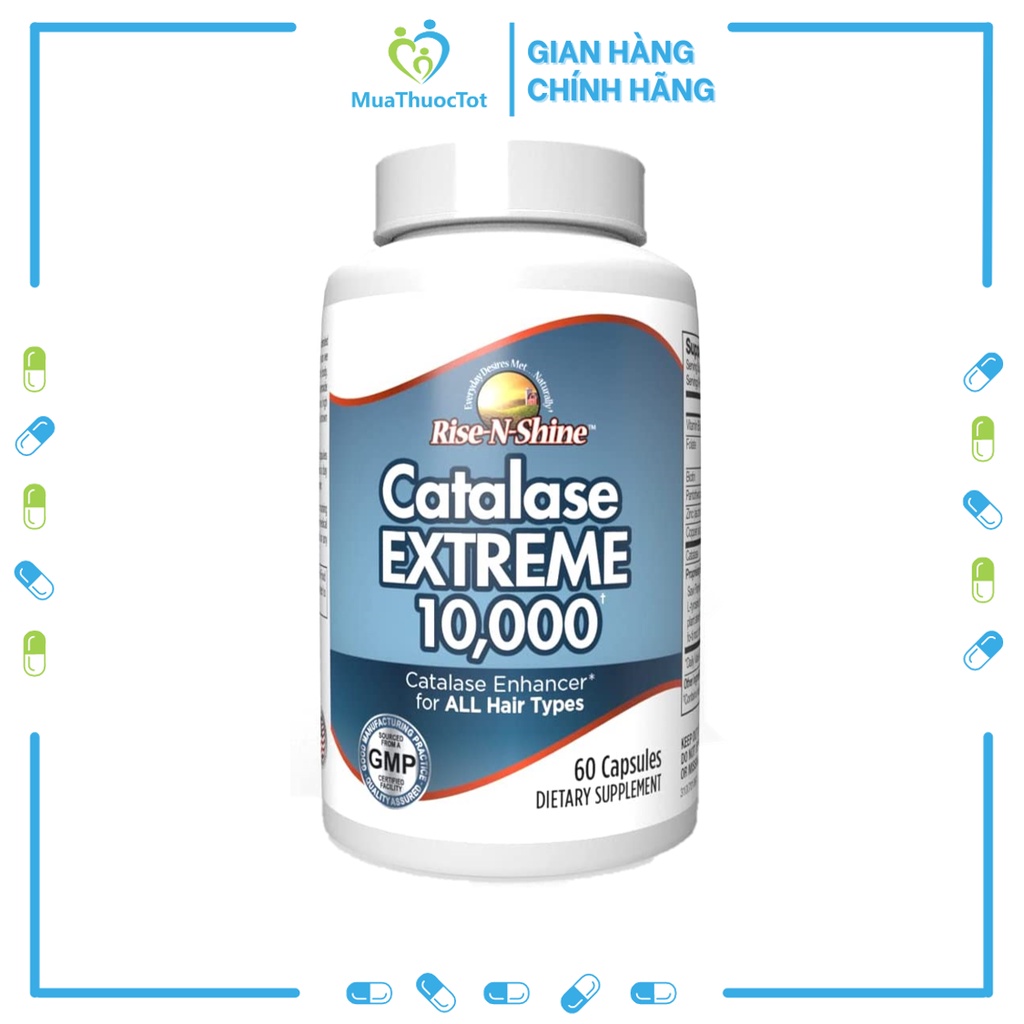Viên Uống Bổ Sung Cho Tóc Bạc Giúp Tóc Óng Mượt Chắc Khỏe Ngừa Gãy Rụng Catalase EXTREME 10,000