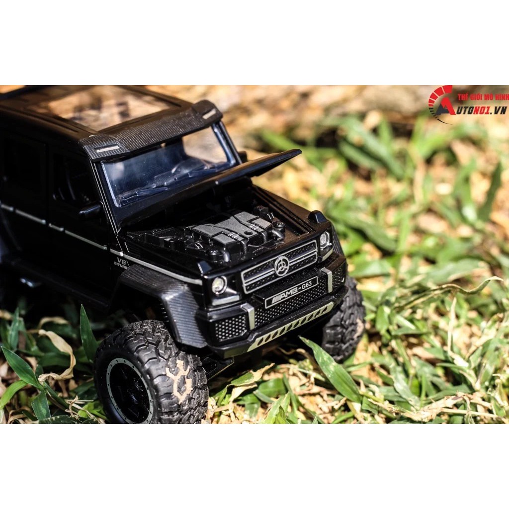 MÔ HÌNH MERCEDES BENZ G63 65 G500 6X6 MATT BLACK 1:32 NEWAO KHÔNG HỘP 5361