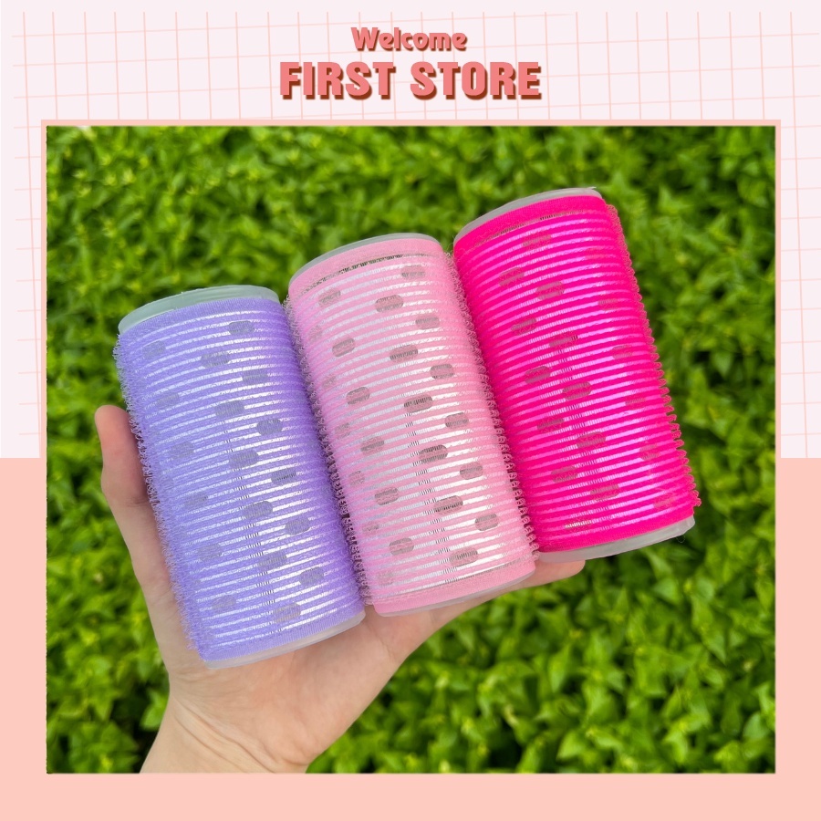 Lô Cuốn Tóc Hàn Quốc Lõi Nhôm 10cm Siêu To Dài Tự Dính Uốn Mái Dài, Mái Mưa Cỡ Lớn