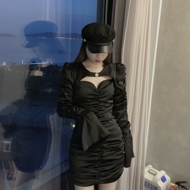 Đầm dáng ôm tay dài Emilyshop ulzzang