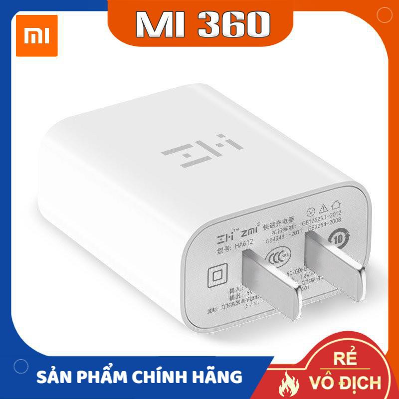 Củ Sạc Nhanh Xiaomi Zmi HA612 18W Chính Hãng