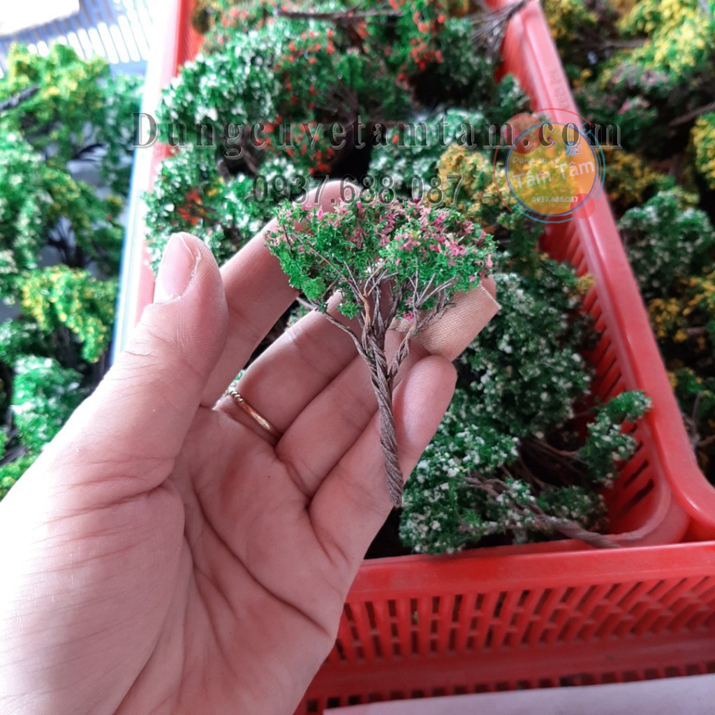 [ TÂM TÂM ] Cây mô hình, CÂY SẮC  NHIỀU SIZE tán xòe  Mô Hình