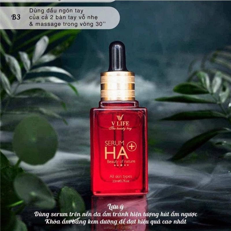 SERUM HA PLUS  VLIFE LỌ 20ML PHIÊN BẢN NÂNG CẤP - DƯỠNG DA, NGỪA MỤN, CẤP ẨM, NGỪA LÃO HÓA