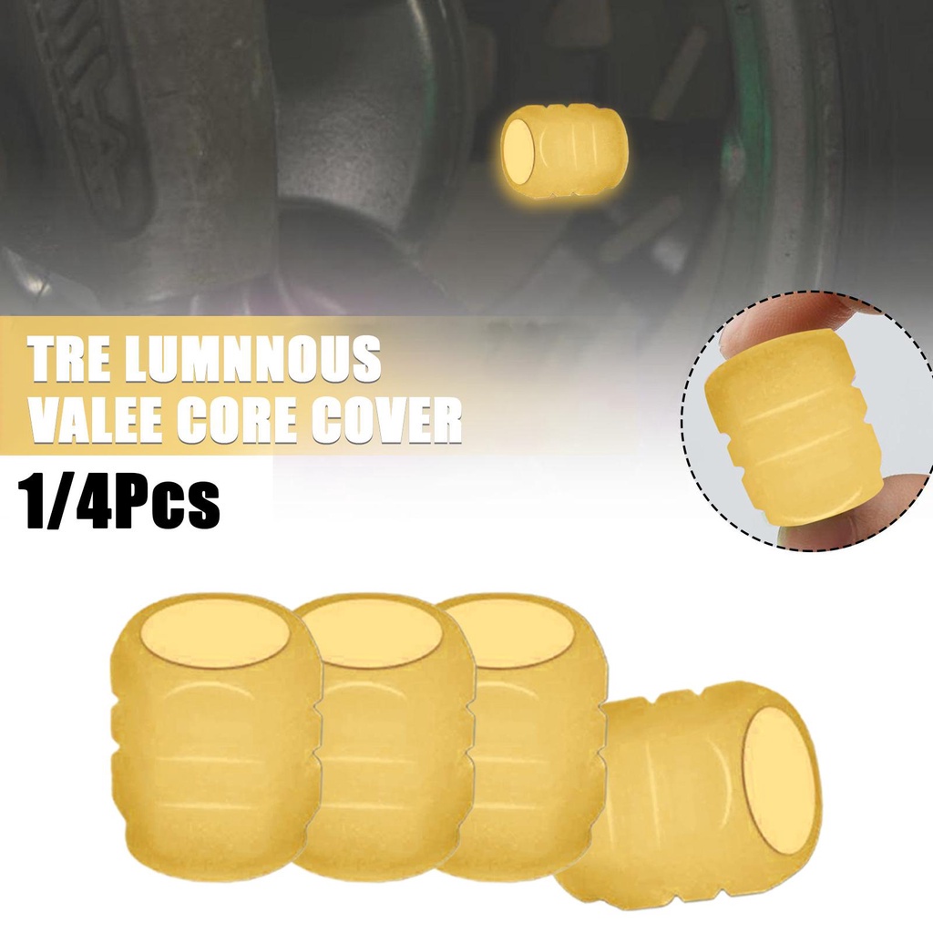 Set 4 Nắp Van Bánh Xe Dạ Quang Mini I3O8