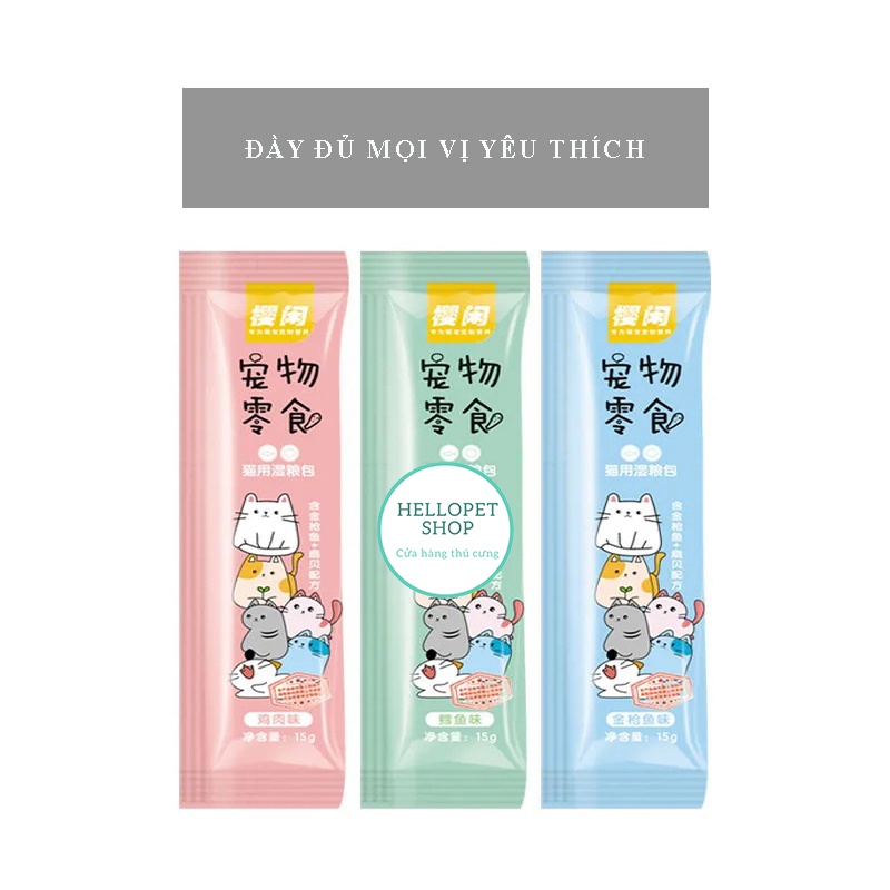 Súp Thưởng Cho Mèo ShiZuKa 15g Đầy Đủ Vị Yêu Thích H80