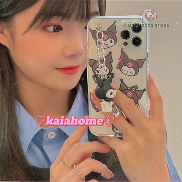 Ốp điện thoại hình cún Laurel phối xích cho Iphone 12 / Pro Max / 11 / Xs Max / 7 / 8 / Plus / 6 / 6s / Pro