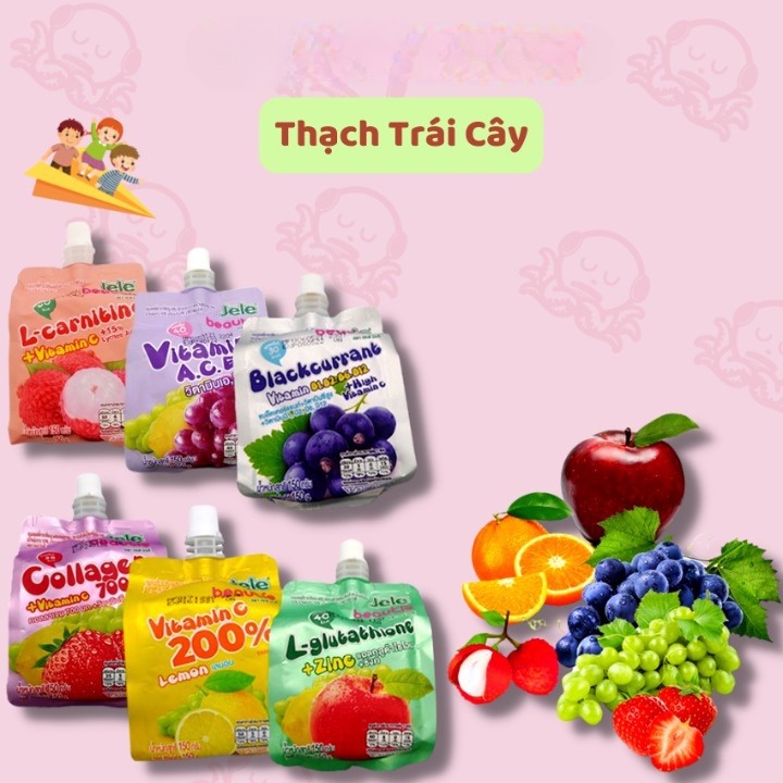 Nước thạch trái cây jele beatie túi 150g đủ vị hoa quả tươi ngon