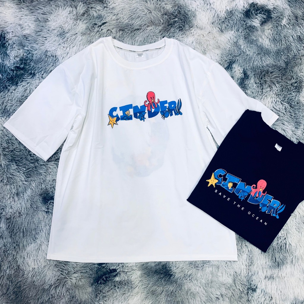 Áo Phông Nam Nữ From Rộng, Unisex  Họa Tiết Trằng Mực in Cao Cấp Không Phai. | BigBuy360 - bigbuy360.vn