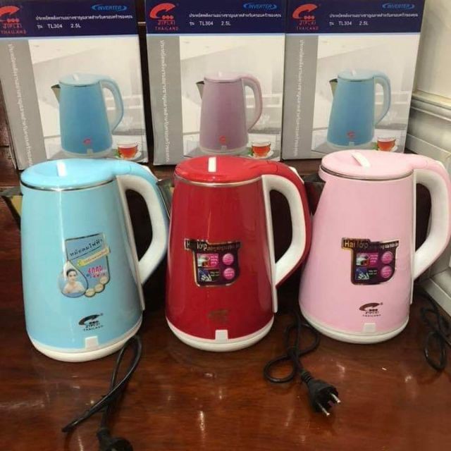 Ấm Siêu Tốc 2 Lớp Cao Cấp Jiplai Thái Lan 2.5L