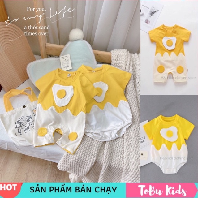 Bộ Body Jumsuit Cho Bé Hình Trứng Ốp La Ảnh Shop Chụp TB27